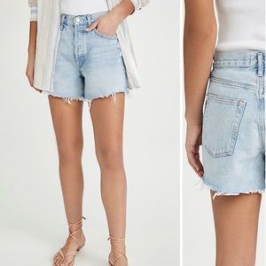 Agolde Parker long loose shorts in Parade